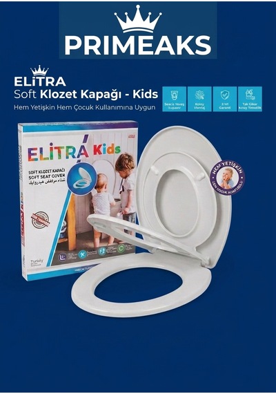 Çocuk Adaptörlü Klozet Kapağı Çocuk Oturaklı Klozet Kapağı Beyaz