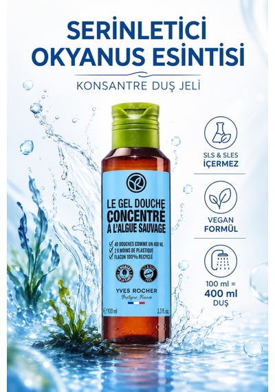 Konsantre Duş Jeli Okyanus Esintisi 100 Ml - Doz Ayarlı Seyahat Boy Ekolojik Ferah Banyo Jeli Diğer