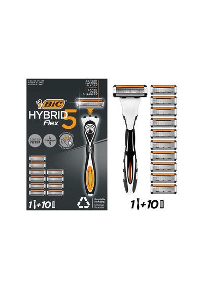 Lexroo Flex 5 Hybrid Tıraş Bıçağı Seti 1 Gövde + 10 Yedek Başlık 5 Bıçaklı Erkek Tıraş Bıçağı