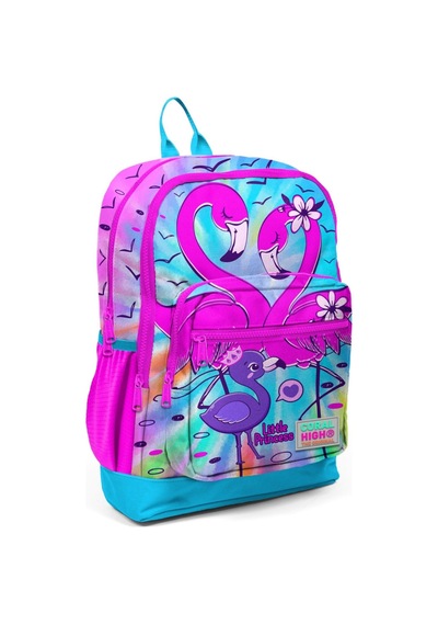 Coral High Mavi Pembe Flamingo İlkokul Ve Günlük Sırt Çantası - Kız Çocuk - Usb Soketli