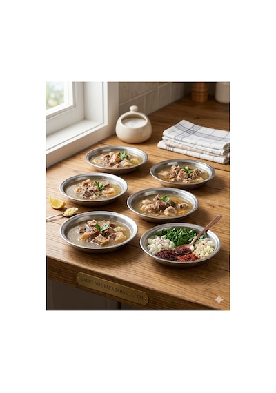 Paslanmaz Çelik Paça Yemek Tabağı No:1 - 15,7 Cm Meze Ve Çorba Tabağı - 6 Adet No1 15,7