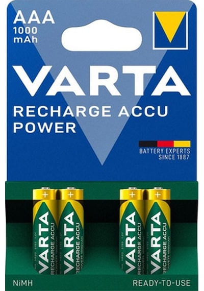 Varta 5703 1000 mAh AAA Ni-MH Şarj Edilebilir İnce Kalem Pil 4'lü
