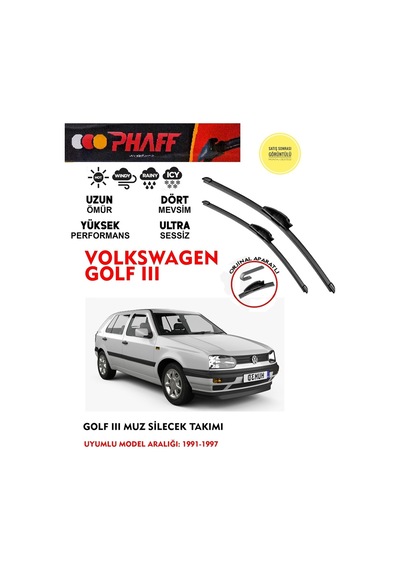 Volkswagen Golf 3 Silgeç Sileceği Takımı 1992 Model Araca Özel Aparat