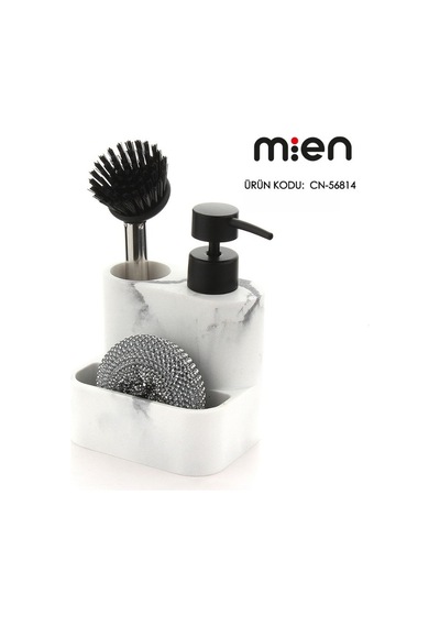 Mien F/5 Polyresın Kıtchen Sınk Soap Dıspenser Beyaz