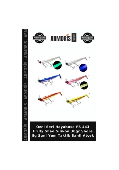 Özel Seri Hayabusa Fs 443 Frilly Shad Silikon 30gr Shore Jig Suni Yem Taktik Sahil Atçek