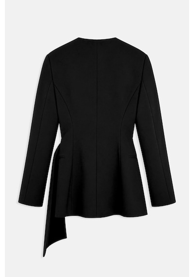 Thalure Kadın Siyah Beli Büzgülü Blazer