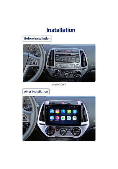Hyundai I 20 Manual Ac 2008-2012 Uyumlu Multi Medya Navi Gasyon Usb Kamera Carplayer