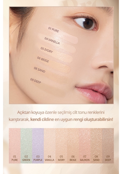 Dasique Kremsi Dokuya Sahip Çok Amaçlı Kullanıma Uygun Kapatıcı Paleti Pro Concealer Palette 01