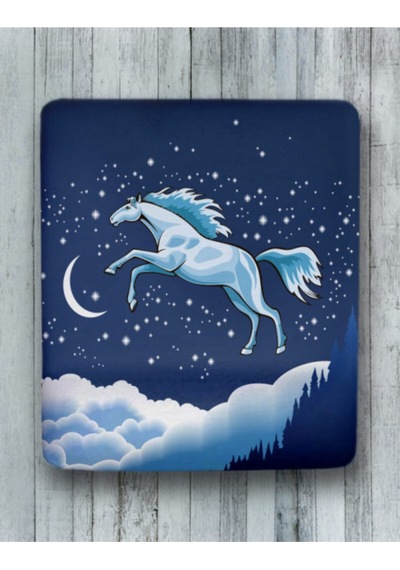 Yıldızlı Gece At Oval Bilek Destekli Mouse Pad Mousepad
