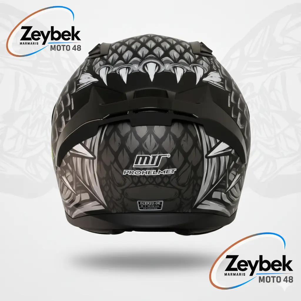 M-801 Draglax Grey Fiber Full Face Kask Güneş Vizörlü & Dot Onaylı Draglax Grey