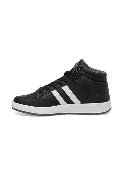 Kinetix Kort Pu Hı 4pr Siyah Unisex High Sneaker Siyah-beyaz-grı Siyah - Beyaz