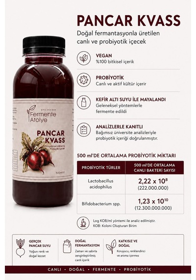 Pancar Kvass 500 Ml. Pet Şişede