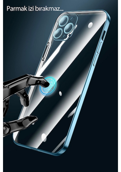 Apple Uyumlu iPhone 11 Pro Kılıf Kamera Lens Korumalı Parlak Silikon Kapak Ryc/razer Lens - Mor Mor