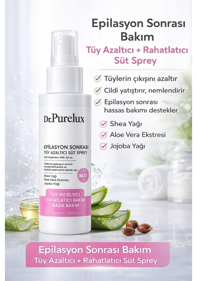 Epilasyon Sonrası Tüy Azaltıcı & Tüy Süt Sprey Rahatlatıcı Hassas Bakım 100 Ml