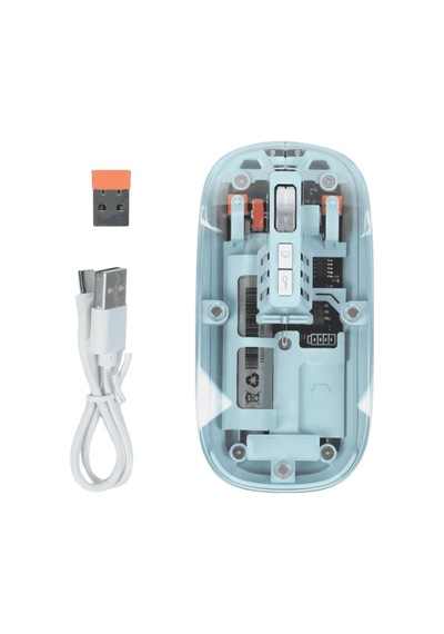 Mavi Kablosuz Mouse Bluetooth Usb Çift Mod Bağlantılı Diğer