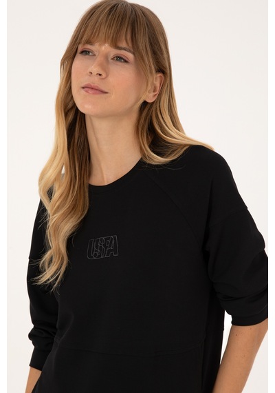 U.S. Polo Assn. Kadın Siyah Uzun Bisiklet Yaka Sweatshirt 50315623-VR046 U.S. Polo Assn. Kadın Siyah Uzun Bisiklet Yaka Sweatshirt 50315623-VR046