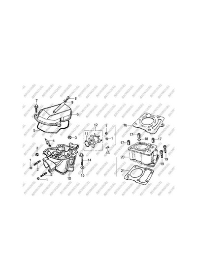Mondial Atv Md200 Jackal Silindir Üst Conta (492627596)
