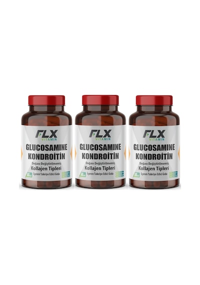 Glucosamine Chondroitin Msm Collagen Vitamin D Glukozamin 60 Tablet X 3 Kutu