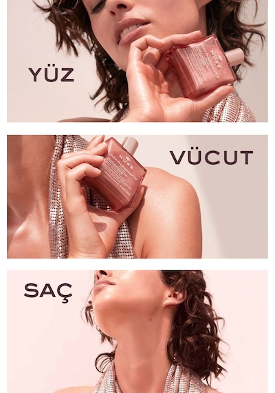 Nuxe Huile Prodigieuse Or Pembe Parıltılı Çiçeksi Çok Amaçlı Kuru Yağ 50 Ml 2 Adet