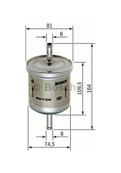 BOSCH 09864B2008 0450905264 Yakıt Filtresi CLIO-R9-R11-R19-R21-Safrane-P806-Trafic-Master-Ibiza I-Golf3-Malaga