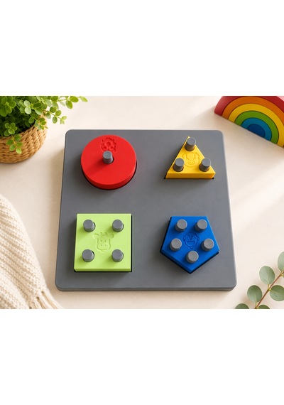 3d Baskı Montessori Şekil Eşleştirme Oyunu - Eğitici İnce Motor Beceri Seti