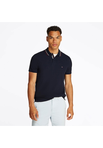 Tommyhilfiger Polo Yaka Logo Pike T-shirt.regular Fit Siyah