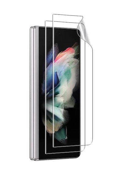 Samsung Galaxy Uyumlu Z Fold 6 Premium Ön+arka Body Şeffaf Ultra Koruyucu Nano Jelatin
