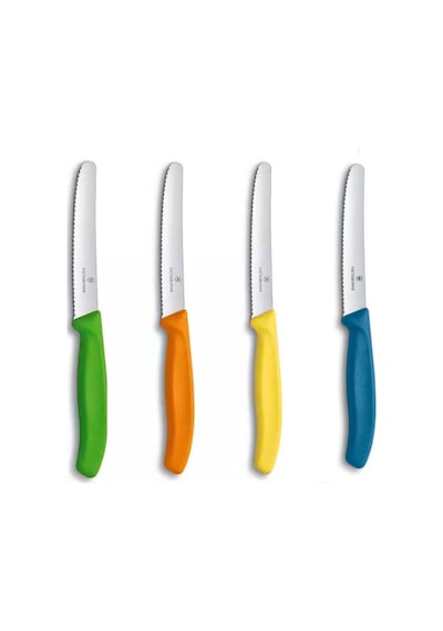 Vct-11 Cm Tırtıklı Domates Ve Sofra Bıçak Renkli Set