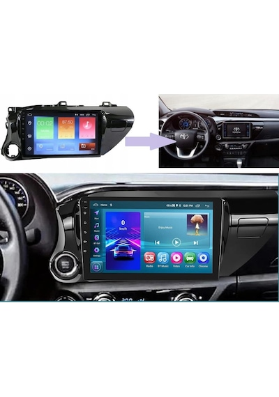 Toyota Hilux 2k Görüntü Kalitesi Android 15 Multimedya Sistemi 8+256 Myway 2015-2020 9"