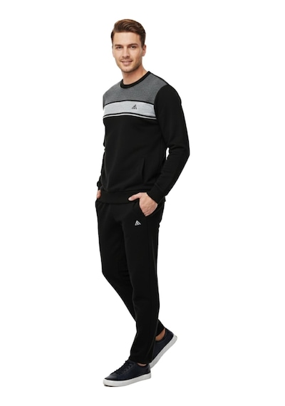 Pandonim Erkek 3 İplik Sıfır Yaka Eşofman Takım 3295 Bgl-st04997 Siyah