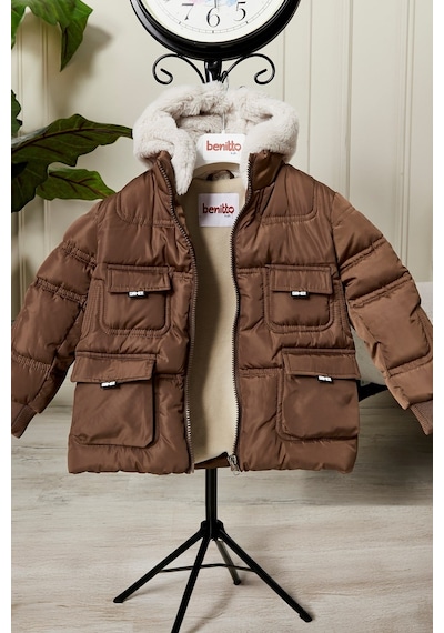 Benitto Kids Erkek Bebek Çocuk Mont 51357 Camel