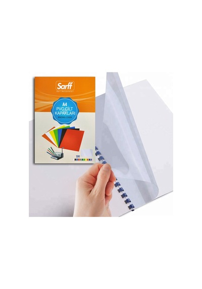 Sarff Pvc A4 Şeffaf Cilt Kapağı 100'lü Paket