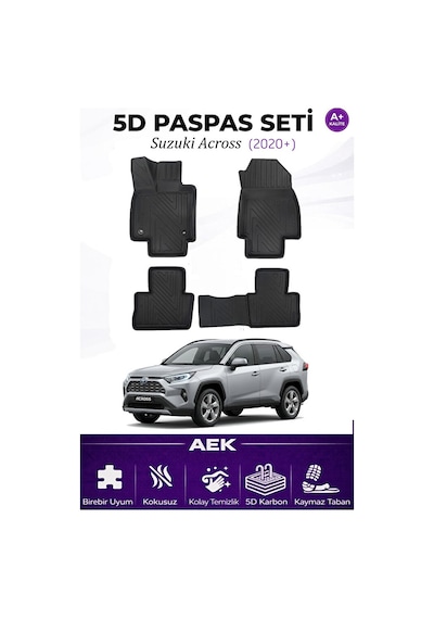Suzuki A-cross 2020+ Araca Özel Havuzlu "karbon" Paspas Takımı