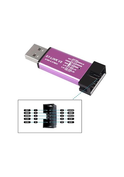 ST-LINK V2 Emülatör İndirme ve Hata Ayıklama Destekleyen STM8 STM32 ST Programlayıcı
