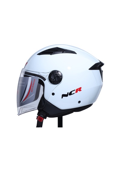 Kask Çenesiz Vizörlü Ncr 236 Ece Belgeli - Parlak Beyaz - L