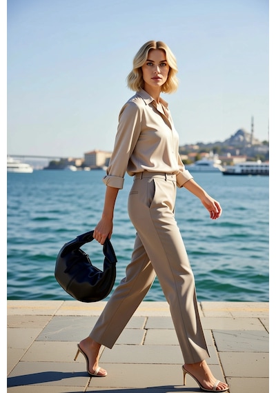 Benerly Kadın Mini Oval Omuz Çanta Fermuarlı Kısa Büzgülü Saplı Dokuma Gö siyah