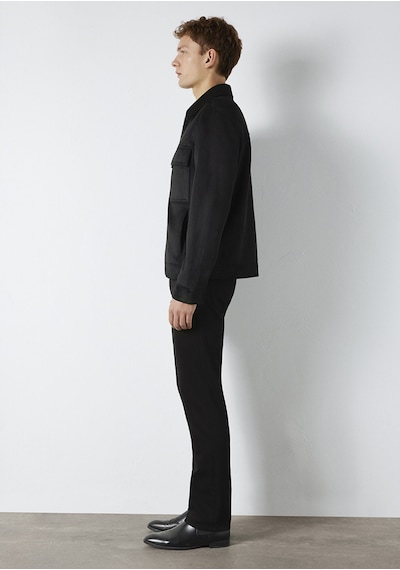 Mavi - Mavi Black Cep Detaylı Siyah Suni Deri Ceket 0110783-71379 Siyah