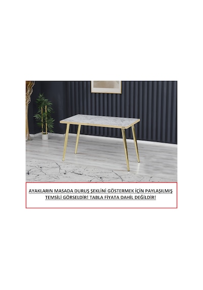 4 Adet-metal Konik Ayak-masa Ayağı-gold Renk-73.5cm- Açılı Ayak Boru Çapı 5.1cm