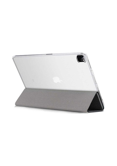 İpad Pro 12.9 2021 5.nesil A2378-a2461-a2379-a2462 Uyumlu Smart Cover Standlı 1-1 Tablet Kılıfı - Turuncu - T19752