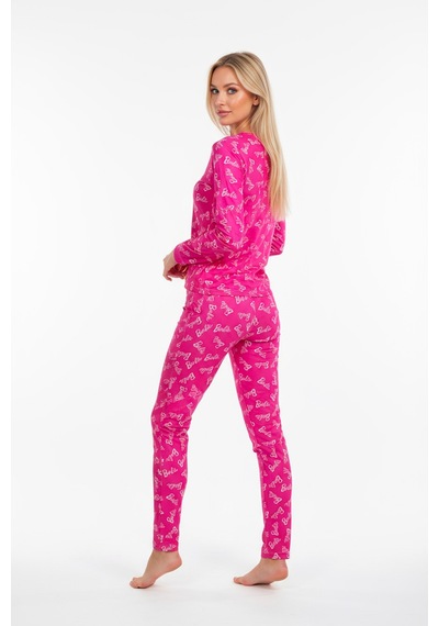 Bisiklet Yaka Süet Pijama Takımı 6002 Barbie Çok Renkli