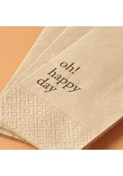 Bella Maison Oh Happy Day 100'lü Peçete Kahverengi 33 x 33 CM Kahverengi