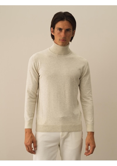 Xint Ekru Dokulu Pamuk Dokulu Regular Fit Kazak 801737