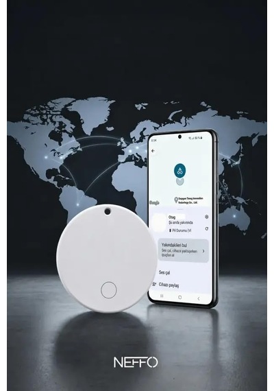 Akıllı Takip Cihazı, İos Ve Android Uyumlu, Apple Find My Ve Google Cihazımı Bul Destekli, Kompakt Tasarım, Konum