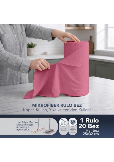 20'li Rulo%100 Mikrofiber Temizlik Bezi - 25x32 Cm Büyük Ebat, Kopar Kullan Çok Amaçlı Yıkanabilir Pratik Temizlik Havlusu Mavi, Beyaz, Bej Ve Pembe Renk Seçenekleriyle Belirtilmemiş 20'li Rulo%100 Mikrofiber Temizlik Bezi - 25x32 Cm Büyük Ebat, Kopar Kullan Çok Amaçlı Yıkanabilir Pratik Temizlik Havlusu Mavi, Beyaz, Bej Ve Pembe Renk Seçenekleriyle Belirtilmemiş