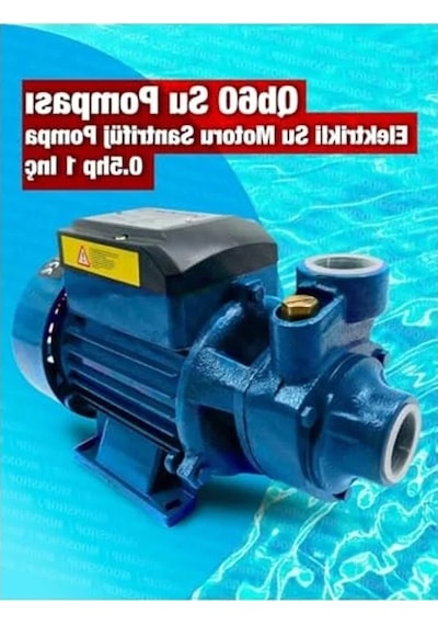 Su Motoru, Bakır Sargı Qb-60, 1 Parmak, 0.55 Hp, 220v
