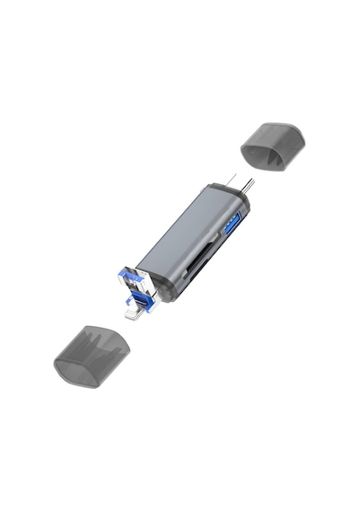 Daytona ADS 28 6ın1 Otg Card Reader Lightning Apple iPhone & Uyumlu iPad için USB 3 0 to Type C SD TF Kart Okuyucu