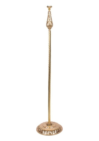 Bordo Füme Saçak Kumaş Kaplama Başlık Metal Ayaklı Klasik Şık Lambader 165x40cm