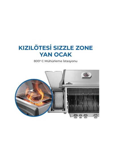 Napoleon Rogue Pro 425 Sıb Gazlı Mangal Gri