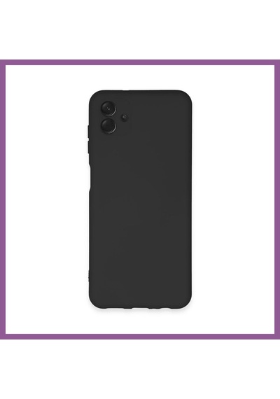 Bezos Samsung Galaxy A04e Kılıf Nano İçi Kadife Silikon - Siyah Rengaren