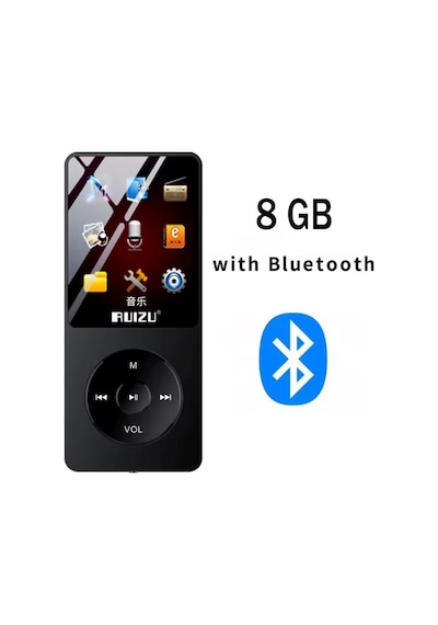 Ruizu X02-b Bluetooth 5.0 Ultra İnce Mp3 Mp4 Çalar Radyo 8gb Mp3 Player